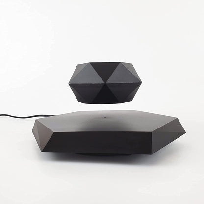 Levitating Plant Pot, Magnetic Levitation Flower Pot Rotating Planters Suspension Floating Plant Succulents Potted for Home Living Room Office Desk Decoration (Black)